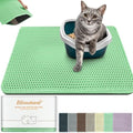 Cat Litter Mat 47"x27", Double Layer EVA Litterbox Mat Green by BLISSSTORM