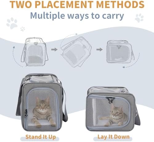 Petsfit Airline Cat Carrier for Small Cats, Two-Way Placement - Image 4