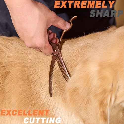 High-end Professional Dog Grooming Curved Thinning Scissors Teeth Blending - Image 6