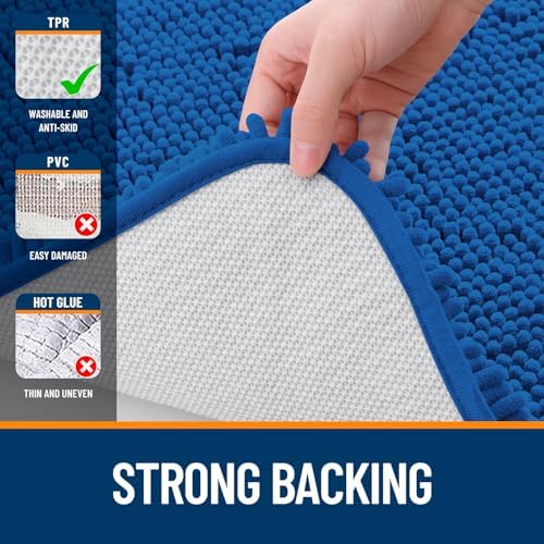 OLANLY Bathroom Runner Rugs 59x24, Extra Soft Absorbent Chenille Bath Rugs - Image 6