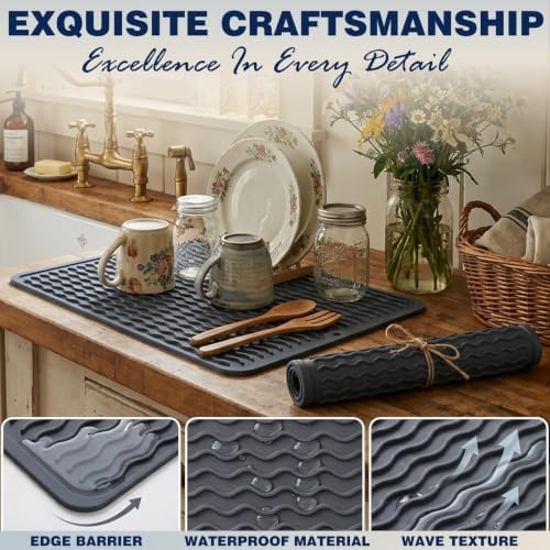 2 Pack Caketime Silicone Dish Drying Mat - Image 5