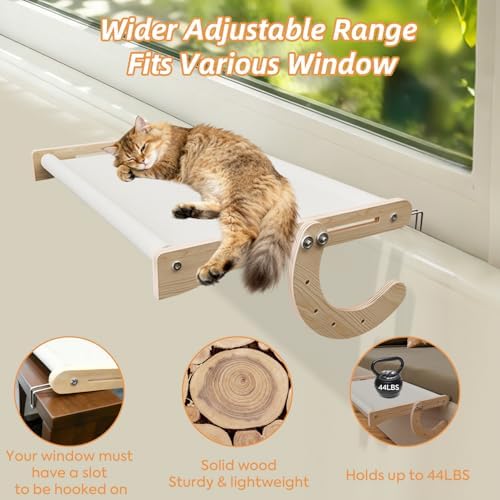 Window Cat Bed, Sturdy Cat Window Perch, Adjustable 4-in-1 Cat Hammock - Image 5
