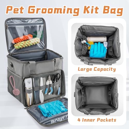 SMYV Pet Grooming Bag for Dog Grooming Supplies, Dog Tote Travel Bag for Pets - Image 3