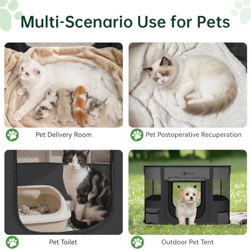 Siedihit 28" Dog Playpen, Cat Puppy Pen, Pet Portable Crate Indoor Outdoor - Image 3