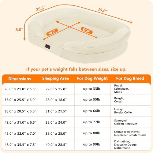 Dwanton Orthopedic Waterproof Medium Dog Bed Sofa, Gel Memory Foam - Image 4
