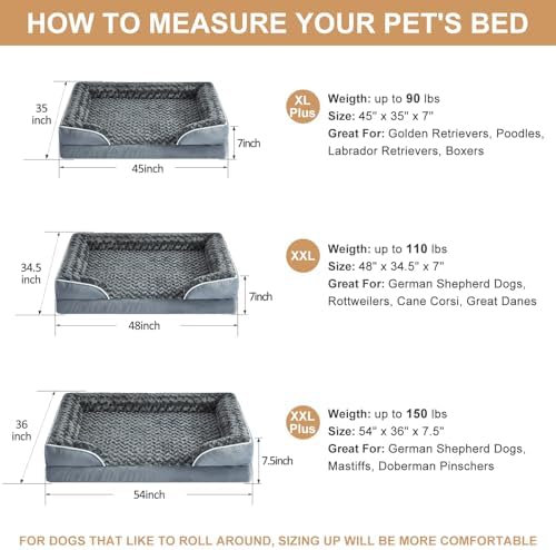 WNPETHOME Orthopedic Washable XXL Dog Bed - Image 3