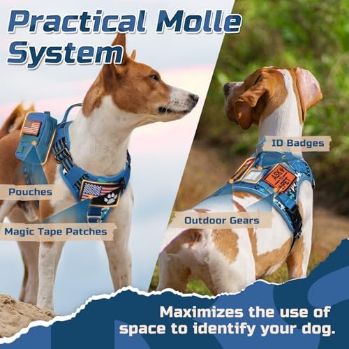 rabbitgoo Tactical Dog Harness for Small, No Pull Military Service Vest - Image 4