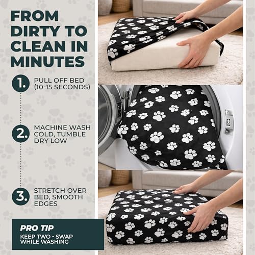 DUKE&LEFTY Furever Pet Dog Bed Slipcover-Stretch Soft Petbed - Image 2