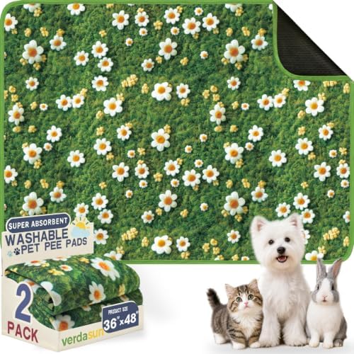 Washable Pee Pads for Dogs, Reusable Puppy Potty Training Pads, Ultra-Absorbent by Verdasun