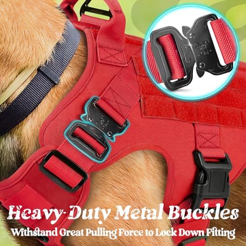 rabbitgoo Tactical Dog Harness for Large, Heavy Duty Military No Pull Vest - Image 4