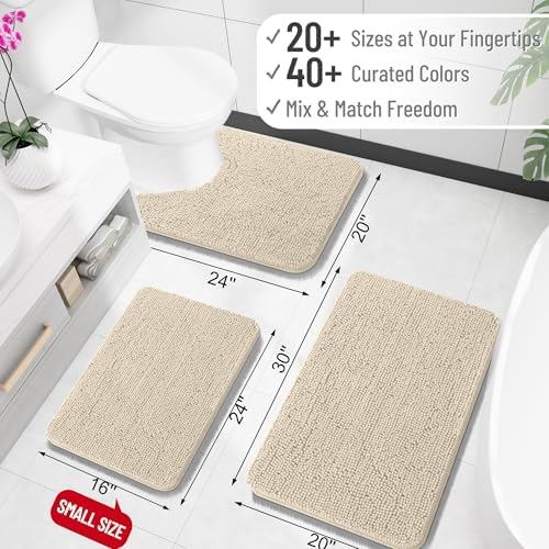 OLANLY Large Bathroom Rugs 50x30, Extra Soft Absorbent Chenille Bath Rugs - Image 2