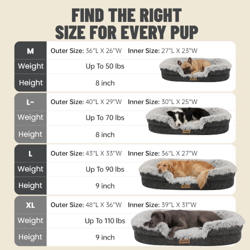 Miorun Fluffy Orthopedic Dog Beds Large Sized Dog - Image 3