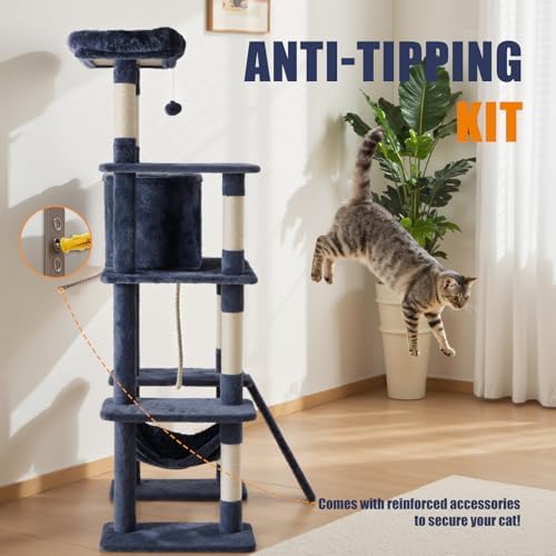 Sweetcrispy 63 Inch Cat Tree Tower - Image 6