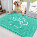 OLANLY Dog Door Mat for Muddy Paws 36x24, Paw Print Design Chenille Mud Mat by OLANLY