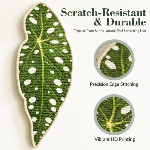 Natural Leaf-Shaped Sisal Cat Scratcher - Image 2