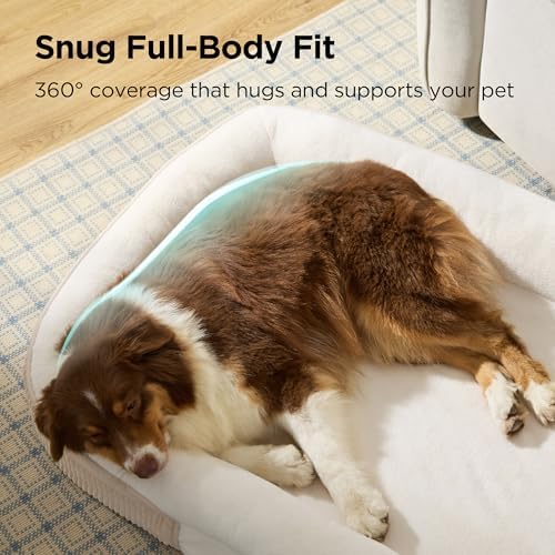 Bedsure 360°Oval Bolster Orthopedic Dog Beds Large Sized Dog - Image 3