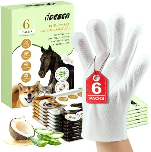 Dog Wipes for Dogs & Cats, Pet Glove Wipes for Paws, Body and Butt by Unknown