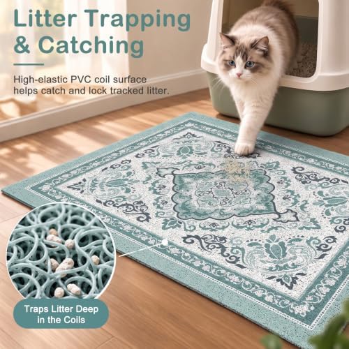 Unicorn Catcher 24"x15" Cat Litter Mat Non-Slip Washable Litter Box Mat - Image 2