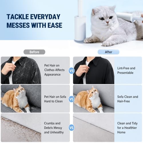 Mini Travel Lint Roller Works Great On Pet Hair w/Dust Cover, 60 Sheets - Image 6