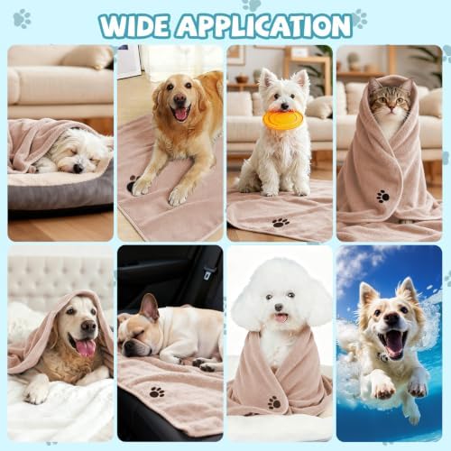 Puomue Microfiber Dog Towels for Drying Dogs, Super Absorbent and Soft Pet - Image 6