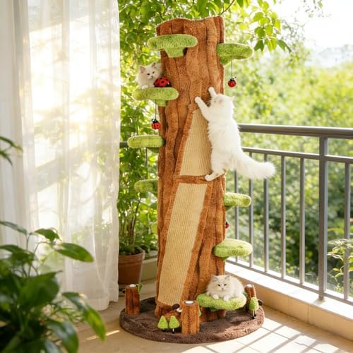 NUNU LAB Large Cat Tree for Indoor Cats – Multi-Level Solid Wood - Image 6