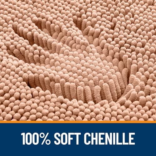OLANLY Bathroom Runner Rugs 59x24, Extra Soft Absorbent Chenille Bath Rugs - Image 3