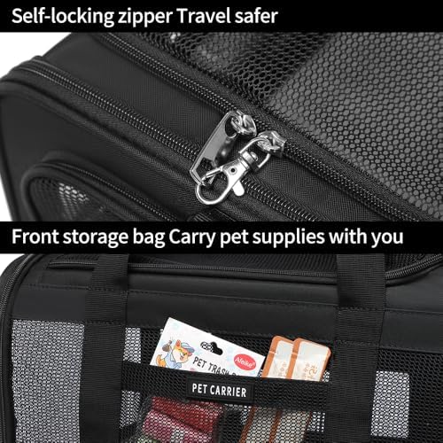 Airline Approved Pet Carrier for Cats and Small Dogs up to 15 lbs, Breathable - Image 5