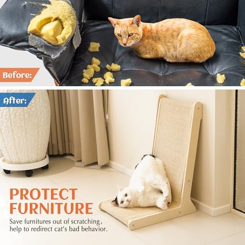 PETKARAY 105° Sisal Cat Scratcher, Sisal Scratch Pad - Image 4