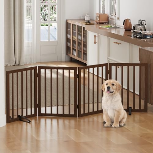 Dog Gates for Doorways, Freestanding Foldable Dog Gate Indoor, Pet Gates for - Image 6