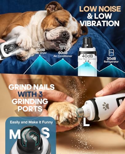 Ultra-Quiet Dog Nail Grinder | Stress-Free - Image 4