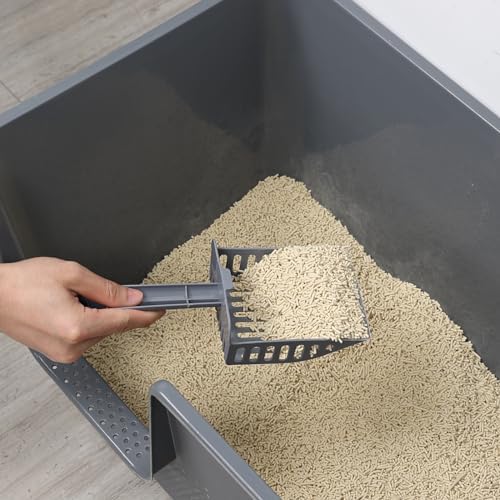 4 Pack Extra Large Plastic High Sides Cat Litter Pan, Open Top Cat Litter Box - Image 5