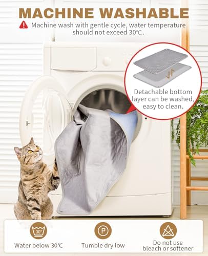 Fostanfly Cat Litter Mat, Machine Washable, Extra Large XL 45"x27" - Image 3