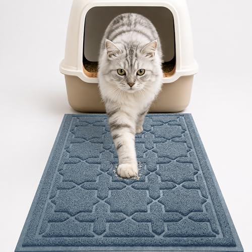 Yimobra Cat Litter Mat, Waterproof Litter Trapping Mat, Tea Blue by Yimobra