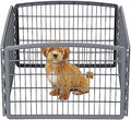 IRIS USA 4-Panel Dog Playpen, Pet Enclosure, Dark Gray by IRISUSA