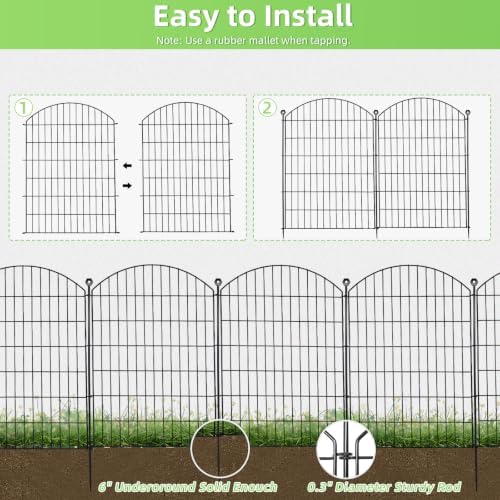 Decorative Garden Fence, 40in x 24ft No Dig Fence - Image 3