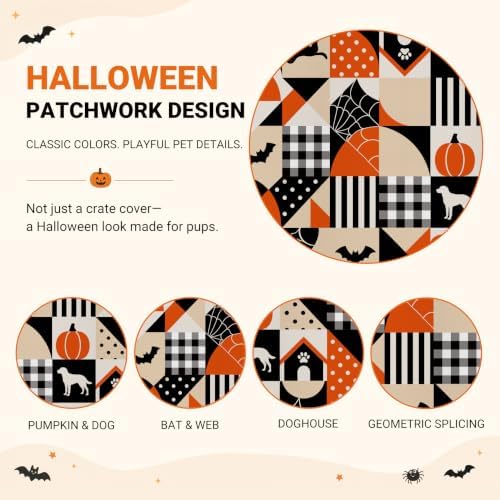 Explore Land Halloween Pattern Dog Crate Cover, 36 Inches - Image 6