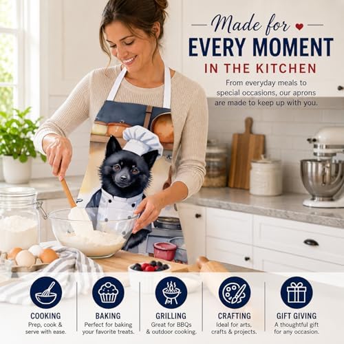 Caroline's Treasures Schipperke The Chef Apron Cooking Kitchen Server Baking - Image 6