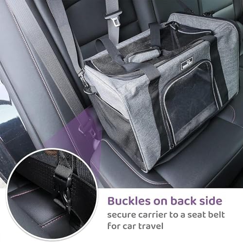 Wakytu Cat Carrier Soft for Medium or Large Cats for Car Travel Camping - Image 5