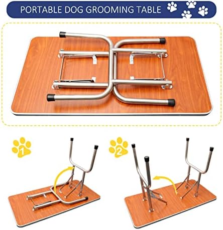 ROOMTEC 46" Dog Grooming Table, Foldable Home Pet Bathing Station - Image 6