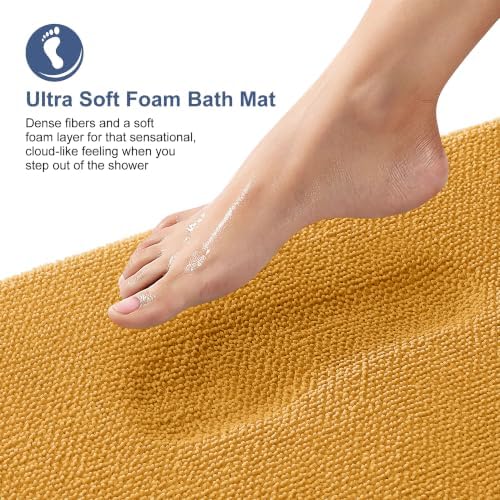 OLANLY Memory Foam Bathroom Runner Rugs 47x24, Long Bath Mat - Image 2