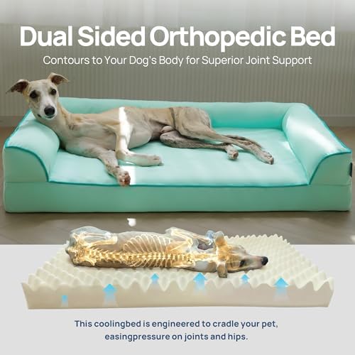 Cooling Dog Bed for Summer, Extra Large Orthopedic Cool Pet Bed - Image 4