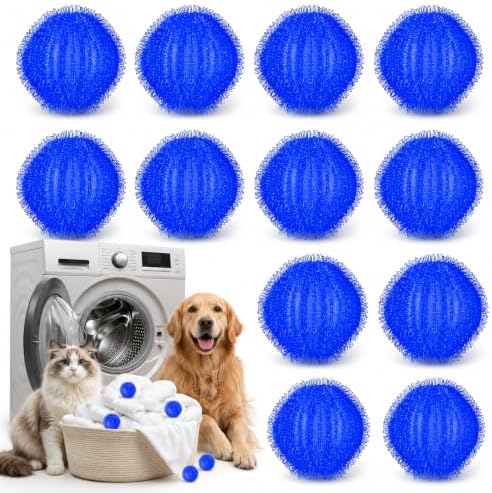 12 Pack Pet Hair Remover for Laundry, Reusable Cat & Dog Laundry Hair Catcher by Unknown