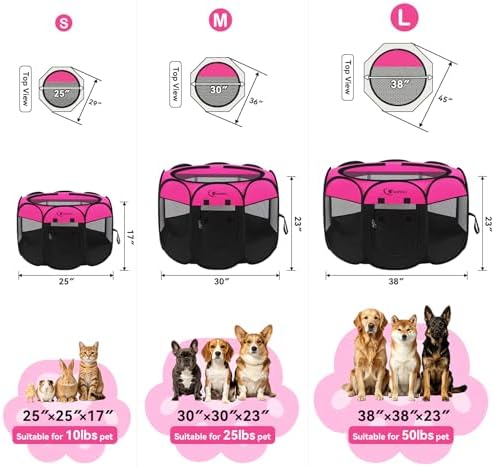 Siedihit Dog Cat Playpen, Large Puppy Pet Playpen, Dog Crate Tent Cage - Image 2