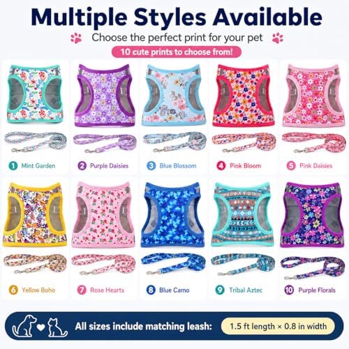 Step in Valentine's Day Dog Harness Leash Set- All Weather Reflective No-Pull - Image 6