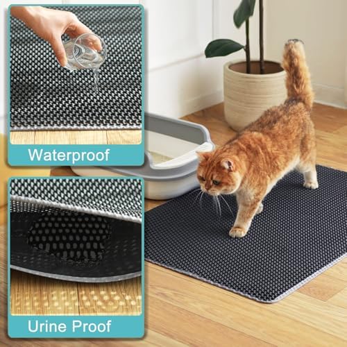 Cat Litter Mat Large, 35x25 In Kitty Litter Trapping Mat, Scatter Control - Image 4