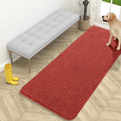 OLANLY Dog Door Mat for Muddy Paws 59x24, Super Absorbent Chenille Mud Mat by OLANLY