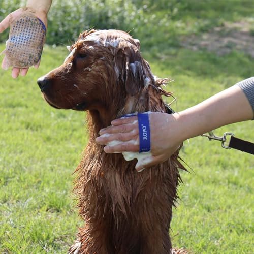 Dog bath brush, ROPO rubber massage pet shampoo brush, used - Image 6