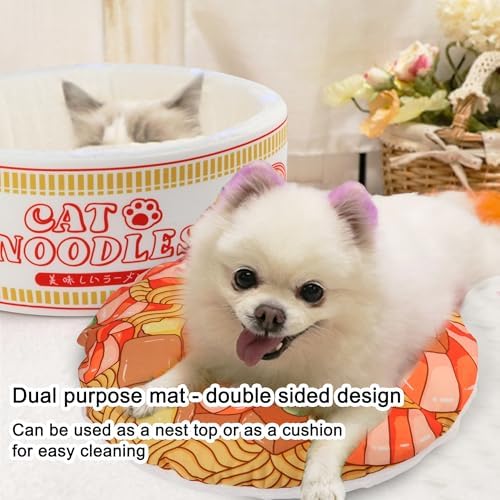 寵幸 Ramen Noodle Cat Bed, Soft Warm Washable - Image 4