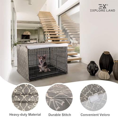 Explore Land Pattern Dog Crate Cover, 36 Inches - Image 4