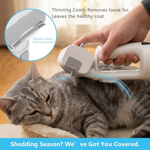 Cordless Pet Grooming Vacuum Kit, 5 in 1 Rechargeable Dog Hair Remover - Image 6